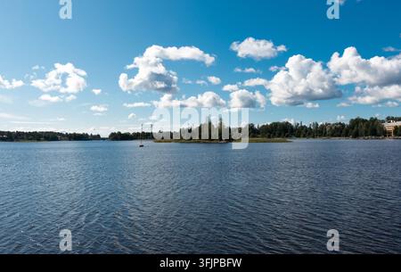 Beautiful summer scenery around Lake Kallavesi in Kuopio, Savonia, Finland. Stock Photo