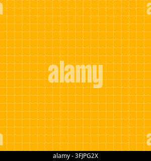 Wavy mesh grid abstract wireframe line texture yellow. Fine undulating horizontal vertical lines form wavy square grid warm yellow background technolo Stock Vector