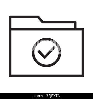 Folder directory approved verified checkmark file icon vector. eps 10. Stock Vector