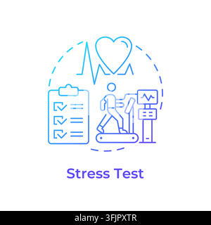 Stress test gradient outline concept icon Stock Vector