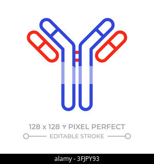 Antibody pixel perfect duotone line icon Stock Vector