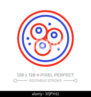Stem cell pixel perfect duotone line icon Stock Vector