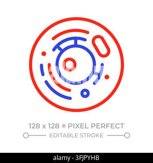Living organism cell pixel perfect duotone line icon Stock Vector
