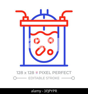 Bioreactor pixel perfect duotone line icon Stock Vector