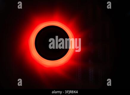 Abstract background of red glow on black background Stock Photo