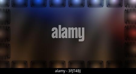 An abstract background with a deep, moody gradient surrounded by a dark, jagged-edged frame, providing a dramatic and textured border. Stock Photo