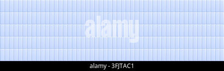 Blue ceramic tile background, seamless rectangular mosaic pattern for bathroom wall and floor. Stock Vector