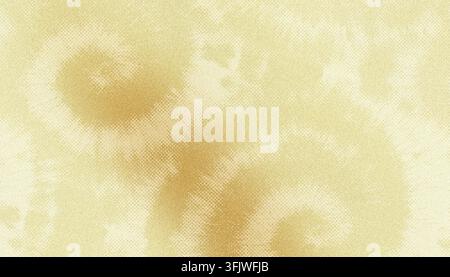 Abstract golden yellow textured background featuring a swirling spiral pattern with a grainy halftone dot effect. Stock Photo