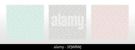 Set of abstract geometric patterns. Seamless vector backgrounds. Colored ornaments Graphic modern patterns Simple lattice graphic design Stock Vector