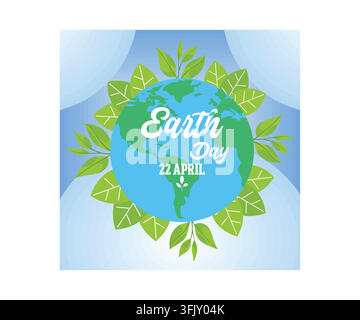 Earth Day. Eco friendly ecology concept. Earth day flat concept. World environment day background. Save the earth. Green day. flat vector modern illus Stock Vector