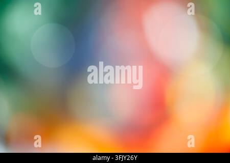 blur multicolored nature backbround with bokeh balls Stock Photo