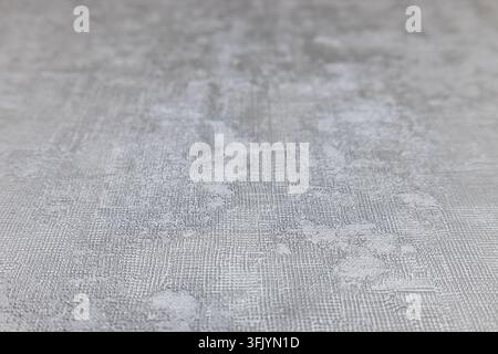 Close up of textured gray surface with subtle plaster pattern and depth Stock Photo