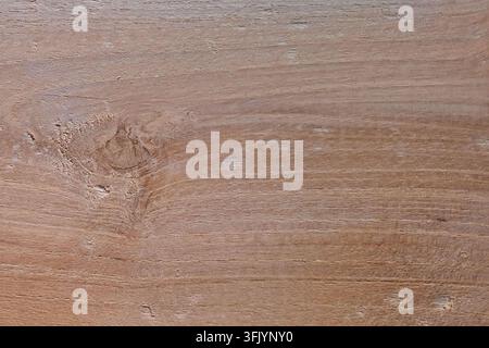 Rustic Light Brown Wood Texture with Organic Fibrous Grain and Distinct Weathered Timber Knot Stock Photo