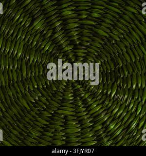 Green Woven Straw Texture Background Stock Photo