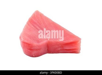 Raw tuna steak on white background. Stock Photo