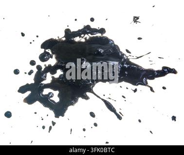 Wet mud isolated on white background. Dirty texture Stock Photo