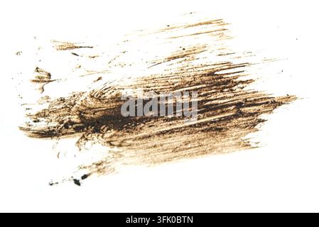 Wet mud isolated on white background. Dirty texture Stock Photo