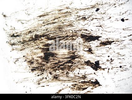 Wet mud isolated on white background. Dirty texture Stock Photo