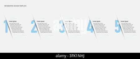 5 Steps or Options Infographic Design Template Stock Vector