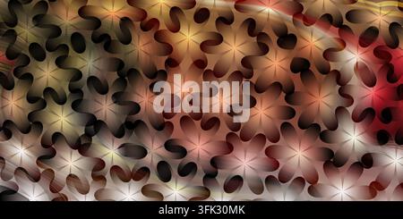 An abstract repeating floral pattern background featuring an interlocking geometric design with multiple stylized flower shapes in warm tones. Stock Photo