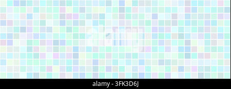Colored tile background, seamless bright mosaic pattern of ceramic squares. Stock Vector