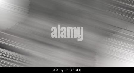 Abstract metallic brushed silver texture background with diagonal pattern and corner lighting effect. Stock Photo