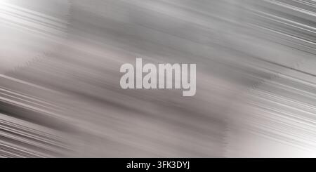 Abstract silver gray metallic brushed texture background with diagonal lines and light reflections. Stock Photo