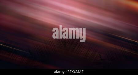 A dark abstract piece showing spiky silhouettes over a blurred reddish-brown and pink gradient background with motion lines. Stock Photo