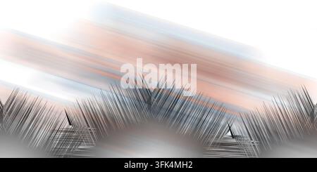An abstract digital artwork featuring dynamic textured patterns and soft color gradients, blending dark sharp elements with a light background. Stock Photo