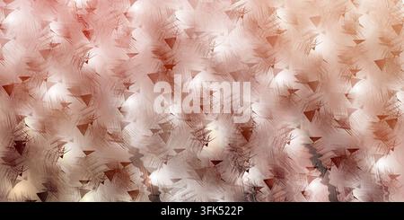 A vibrant abstract background featuring a textured surface with scattered geometric triangle shapes in shades of copper and white. Stock Photo