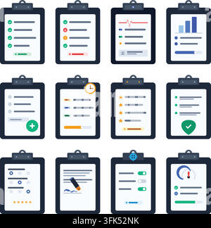 Business and planning isolated icon: clipboard with checklist Stock ...