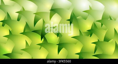 Abstract green vector background featuring dynamic shapes, curves, and light effects, creating a vibrant and modern design. Stock Photo