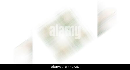 A minimalist abstract artwork displaying delicate cross-hatched lines with soft pastel tones and bright center illumination on a pure white background Stock Photo
