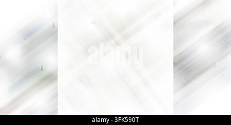 Modern abstract background with diagonal grey and white striped pattern and geometric elements for design Stock Photo