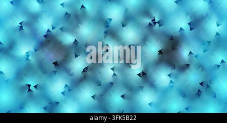 An abstract digital background featuring a gradient of blue tones with scattered, textured triangular shapes and soft glowing light effects. Stock Photo