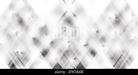 An abstract digital art composition featuring intersecting diagonal lines and soft triangular shapes, creating a modern, textured, and minimalist aest Stock Photo