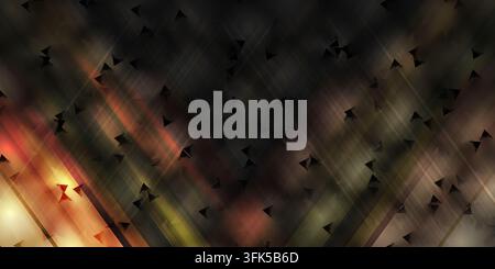 An abstract digital art background featuring dark tones, diagonal light streaks, and scattered triangular geometric shapes with a textured effect. Stock Photo
