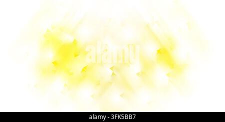 An abstract background featuring soft yellow light rays and scattered geometric triangular shapes, creating a modern and ethereal visual texture. Stock Photo