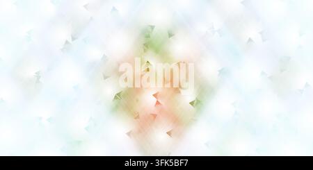 A digital abstract composition showing a central diamond-shaped cluster of soft-colored triangles surrounded by a light blue ethereal glow. Stock Photo