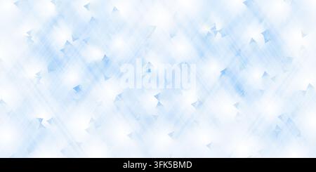 An abstract digital art background featuring a soft blue gradient with a repeating pattern of textured triangular shapes and glowing light spots. Stock Photo