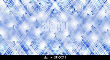 A vibrant abstract background featuring a complex grid of intersecting blue lines and glowing light effects, creating a dynamic and technological feel Stock Photo