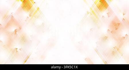 Abstract background featuring soft golden diagonal lines and geometric triangular shapes, creating a light, elegant, and modern texture. Stock Photo