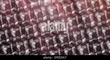 An abstract background pattern of overlapping circular shapes featuring a muted mauve and dark purple color palette with subtle light streaks. Stock Photo