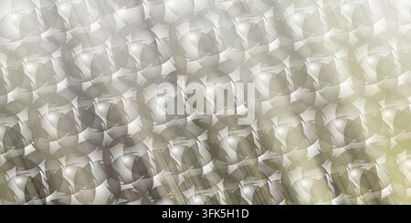 A soft abstract background composed of overlapping circular elements with a subtle, light grey and silver metallic texture. Stock Photo