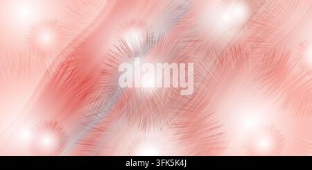 An abstract digital art background featuring soft pink glowing spheres and delicate, radiating fine lines, creating a dreamy and ethereal atmosphere. Stock Photo