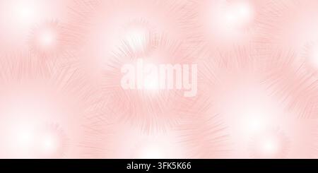 A monochromatic abstract background in shades of pink, featuring glowing light orbs and radiating fine lines, creating a soft and dreamy atmosphere. Stock Photo