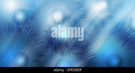 A deep blue abstract background featuring intense glowing radial light bursts and intricate, radiating line patterns for a dynamic effect. Stock Photo