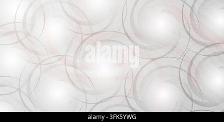 Abstract background featuring subtle pink and grey swirls, overlapping circular patterns, and bright glowing light spots with a grainy texture. Stock Photo