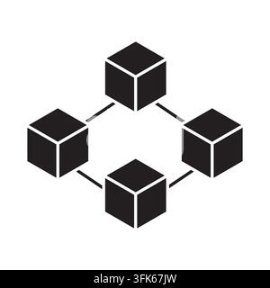 blockchain icon- vector illustration Stock Vector