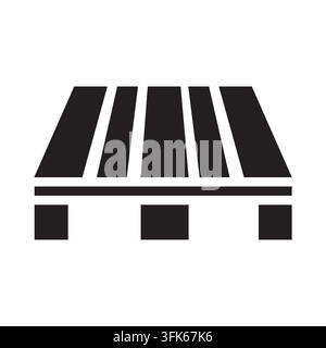 wood pallet icon, great for logistics, shipping, warehouse and packaging design - vector illustration Stock Vector